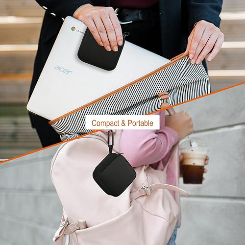 Miniatura 6 de Estuche de almacenamiento para cargador de viaje, pequeña bolsa organizadora electrónica compatible con adaptador de corriente MacBook MagSafe,