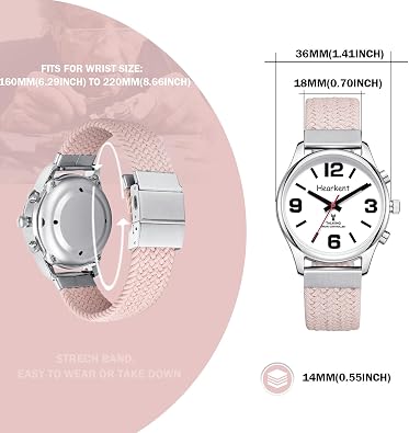Hearkent Talking Watch for Visually Impaired and Seniors Large Numbers, Voice Watch for Blind and Elderly, Talking Watch with Clear American Accent