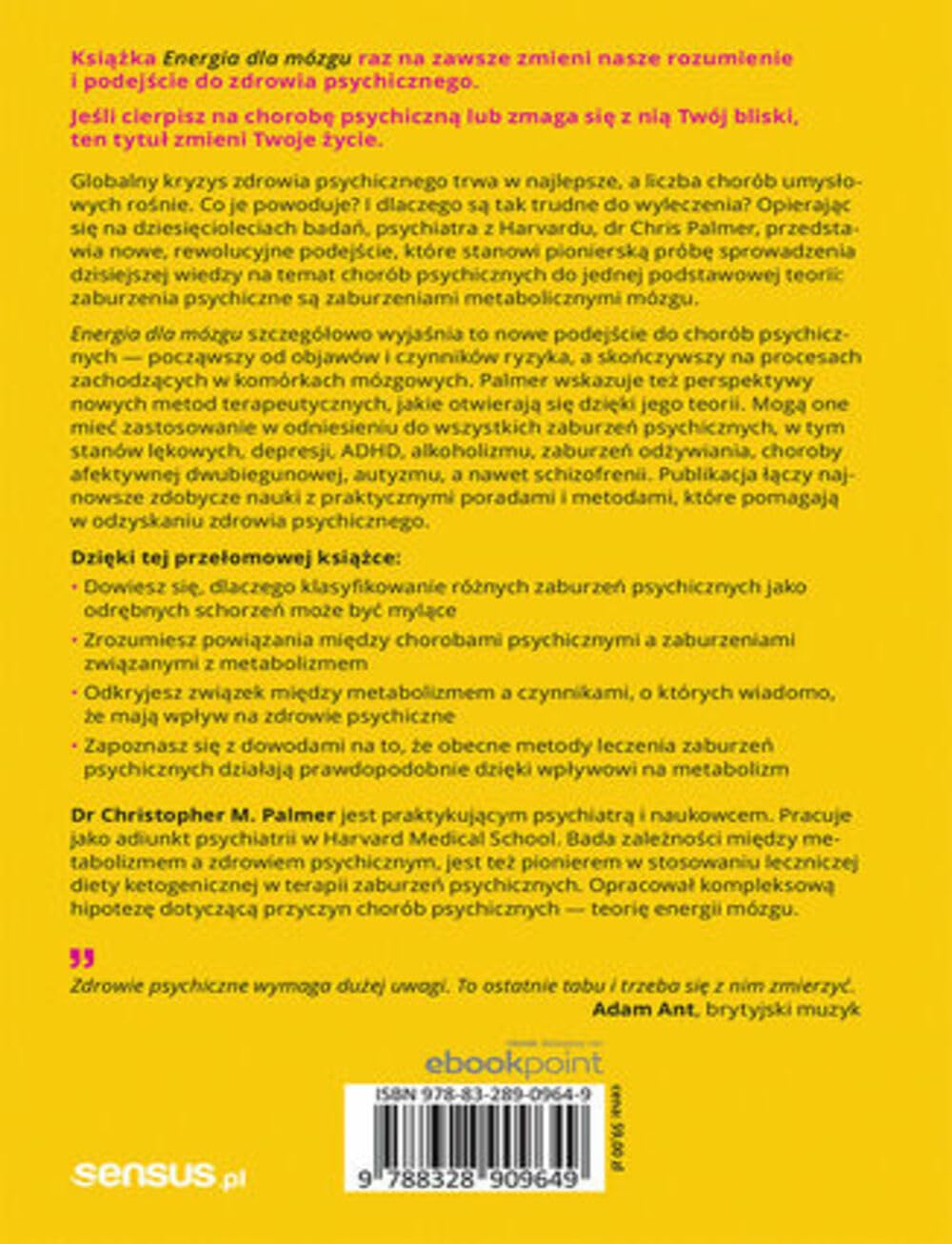 ENERGIA DLA MÓZGU. PRZEŁOM W NAUCE O ZDROWIU PSYCH: Przełom w nauce o zdrowiu psychicznym i leczeniu zaburzeń