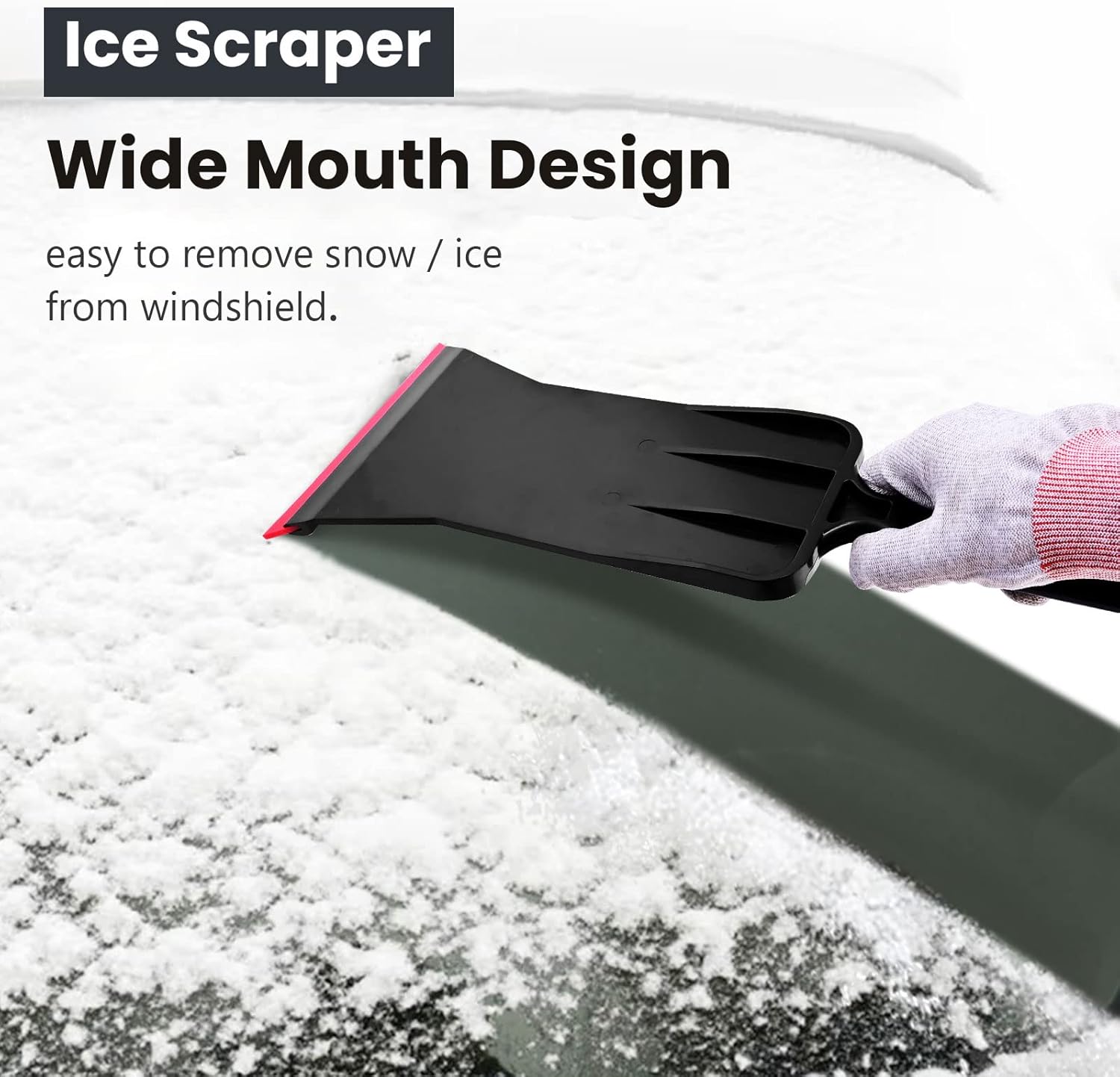 NEWISHTOOL Bulldozer Squeegee Kit Tint Tools, Long Handle Rubber Squeegee for Front/Back Rear Window Film Application, Pack of 3 Different Durometer Blade Replaceable Auto Flat Glass Tint Squeegee