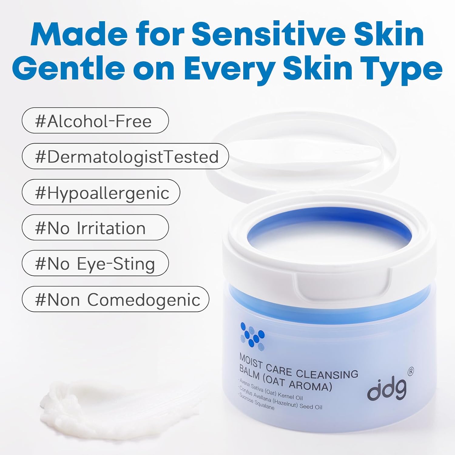 ddg Cleansing Balm Makeup Remover for Sensitive Skin,Eye Makeup Remover & Facial Cleanser for Waterproof Makeup Removal,Vegan Plant Oils,Nourishing & Hydrating,3.38floz/100ml - Image 3