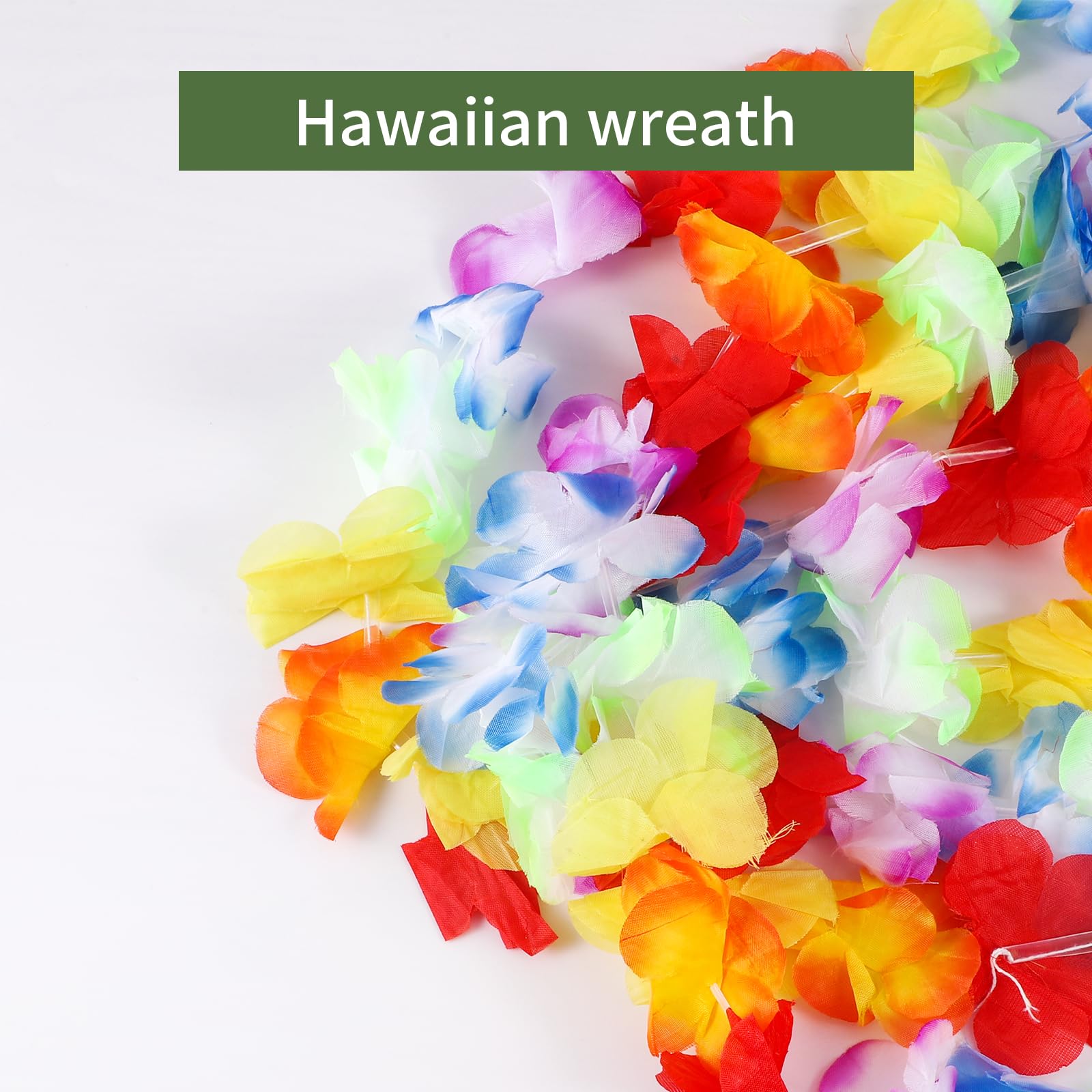 12 Collane Hawaiane Con Fiori E Foglie - Multicolore, Per