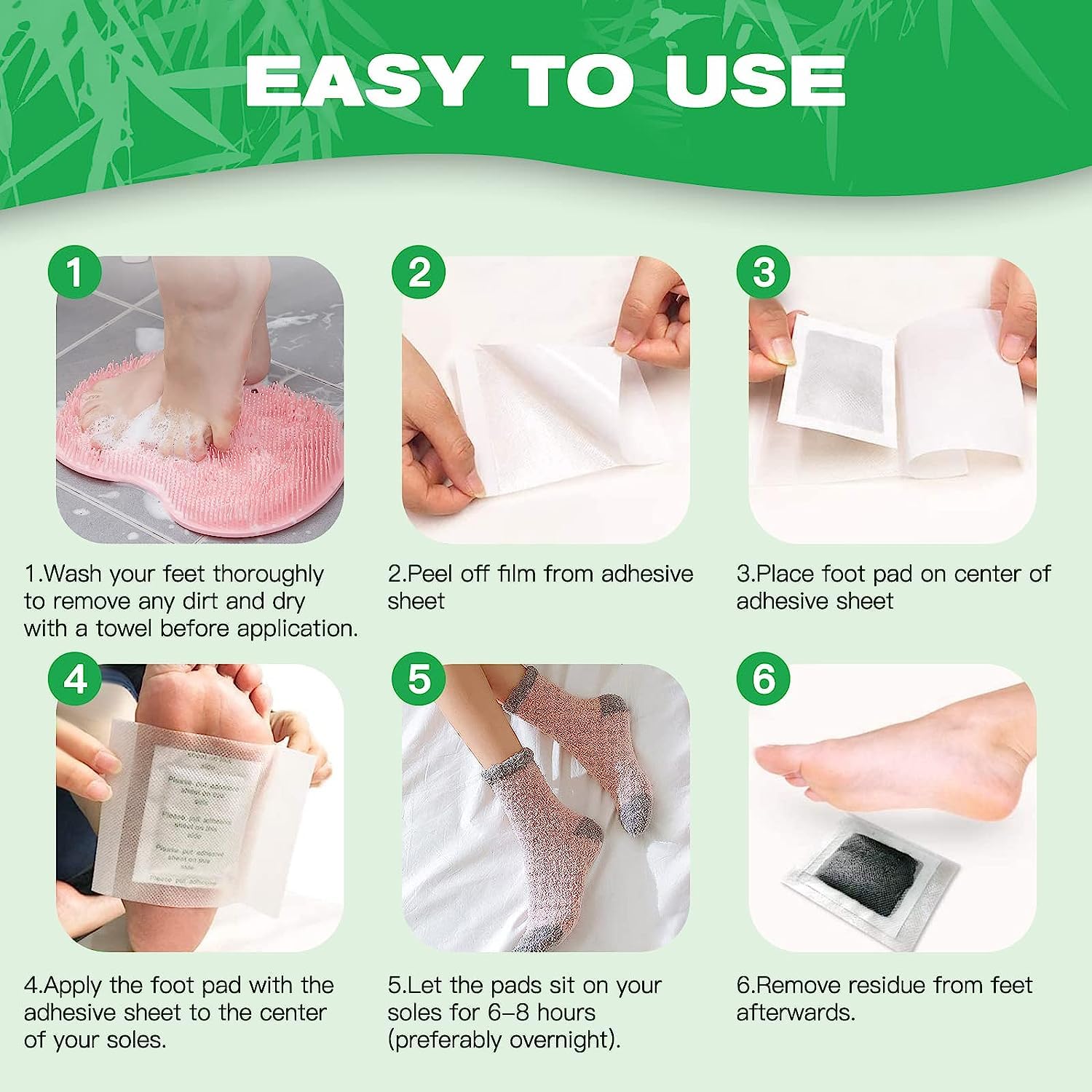 Vyoma Foot Pads | 100Packs Relief Stress Ginger Foot Pads and 100PCS Adhesive Sheets for Foot Care Removing Impurities, Relieve Stress 4