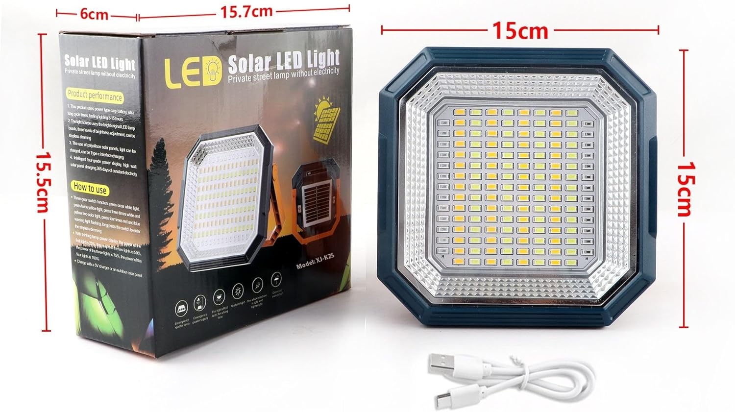 Super Bright LED Stall Lamp Night Market Garden Camping-Solar Charging Outdoor Emergency Lighting Power Outage Special Street