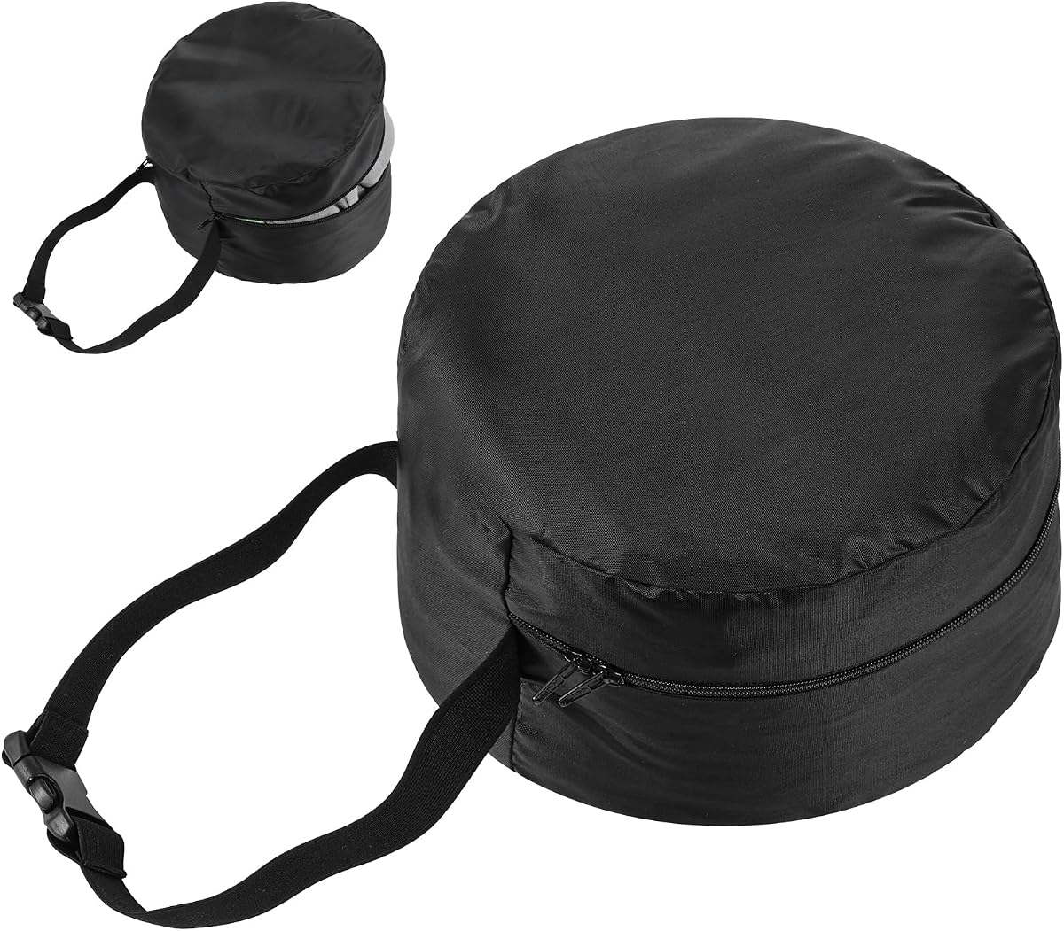 Bolsa de almohada de cuello de viaje, bolsa de transporte de cuello compacto Bolsas de almacenamiento de almohada Funda rápida con cierre de liberación Se adjunta a la mochila de equipaje para viajes en tren de avión