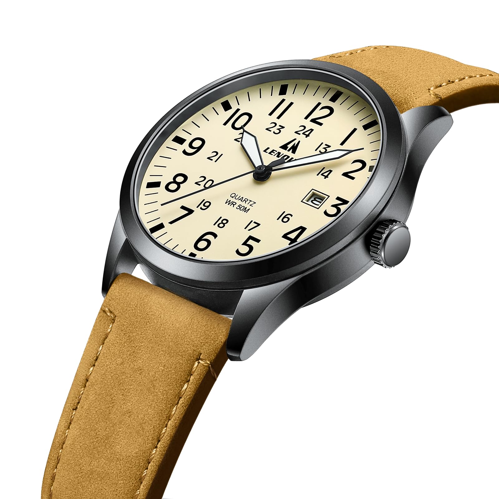 LN LENQIN Orologio Uomo Orologio Militare Orologio Campo Orologi Analogici Al Quarzo Per Uomo Orologi Polso Impermeabili Con Cinturino in Nylon Orologio Sportivo Tattico Militare Con Data