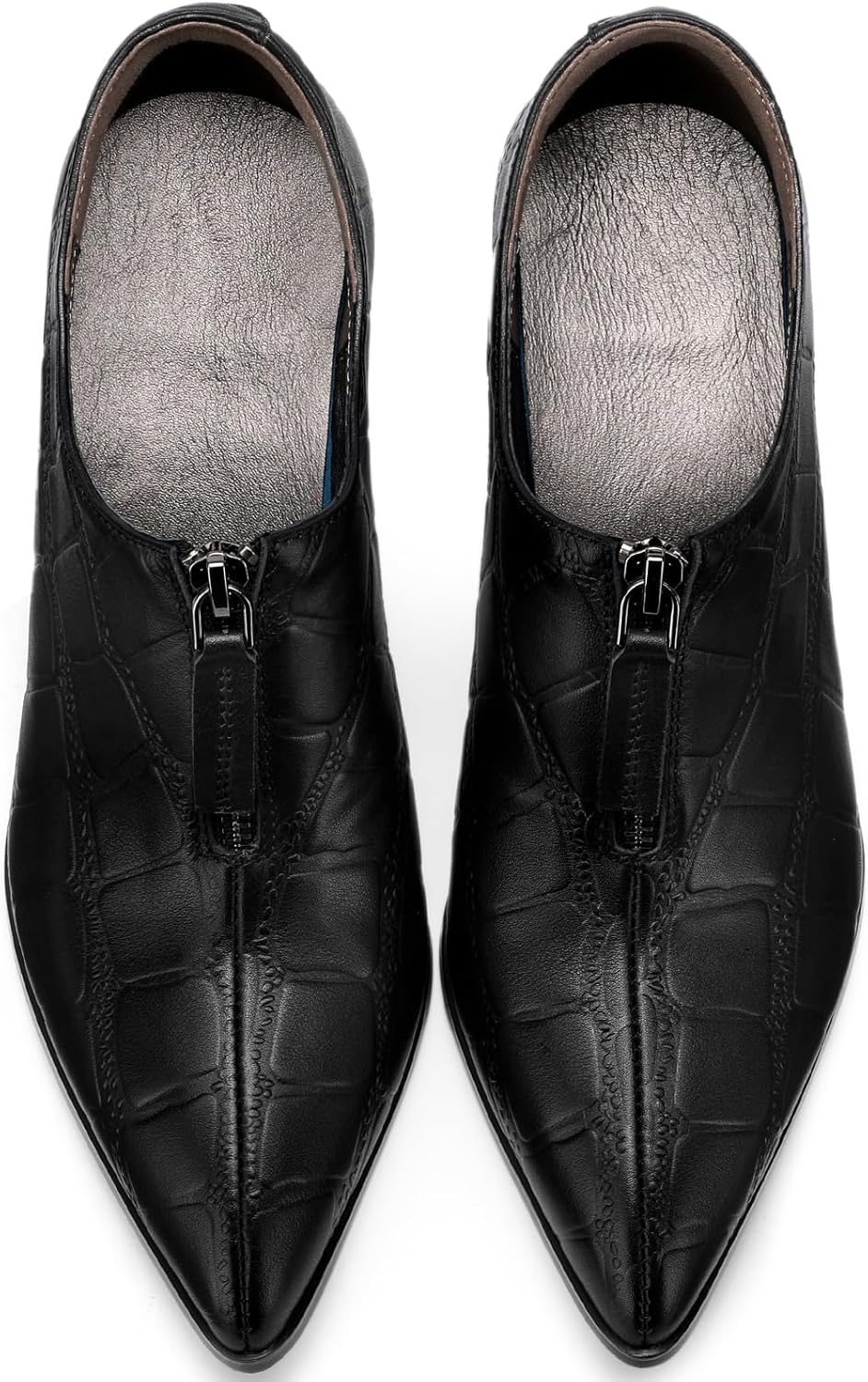 TDD Patent Leather Ankle Boots for Women Chunky Block Pointed Toe Extra Wide Booties Botas Para Mujer High Heels Dress Warm Lined Classic Ladies Comfortable Dressy 3 Inch Boot - Image 6