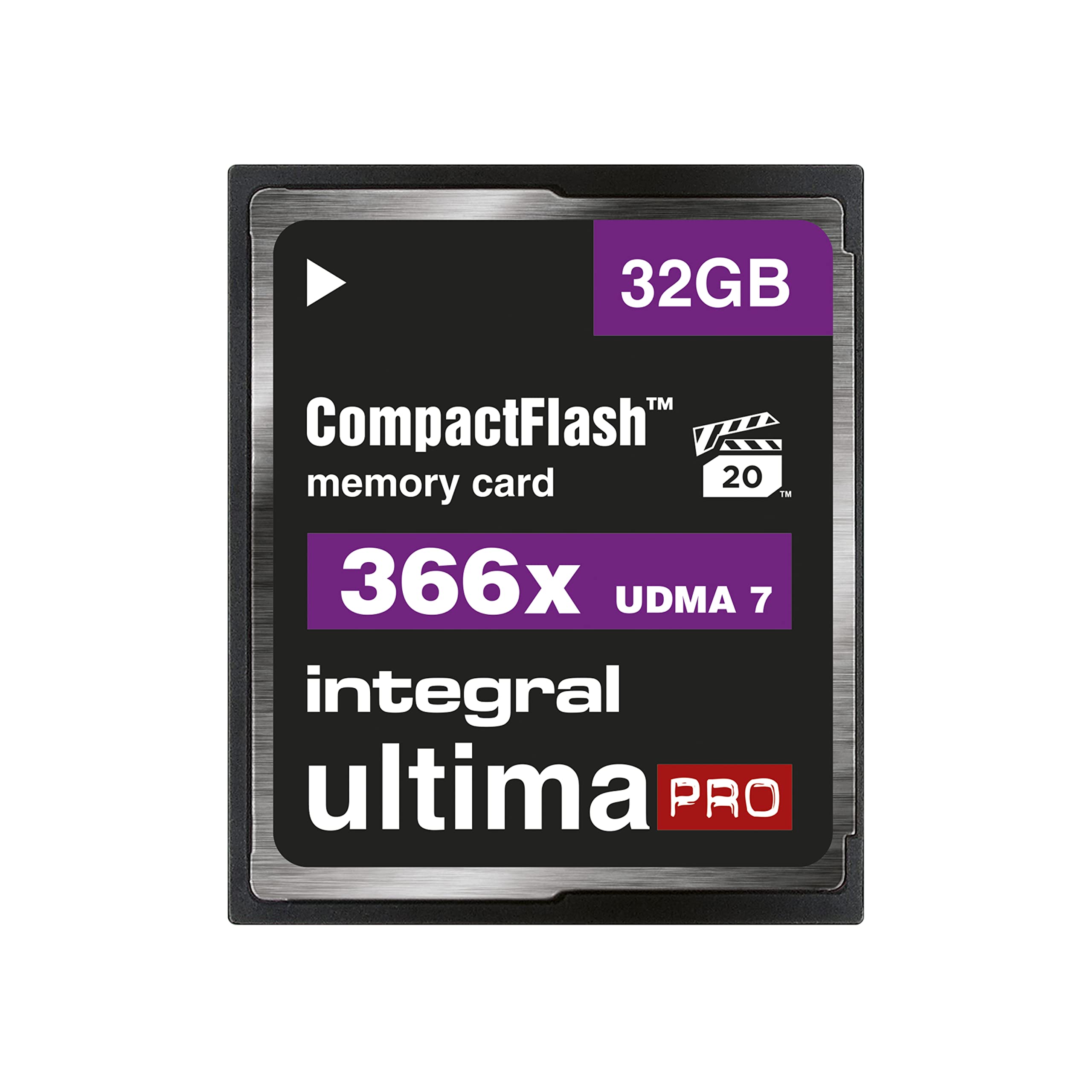 Integral tarjeta profesional Compact Flash de 32GB UDMA-7 366x VPG-20 55MB/s de lectura y 25MB/s de escritura de alta velocidad