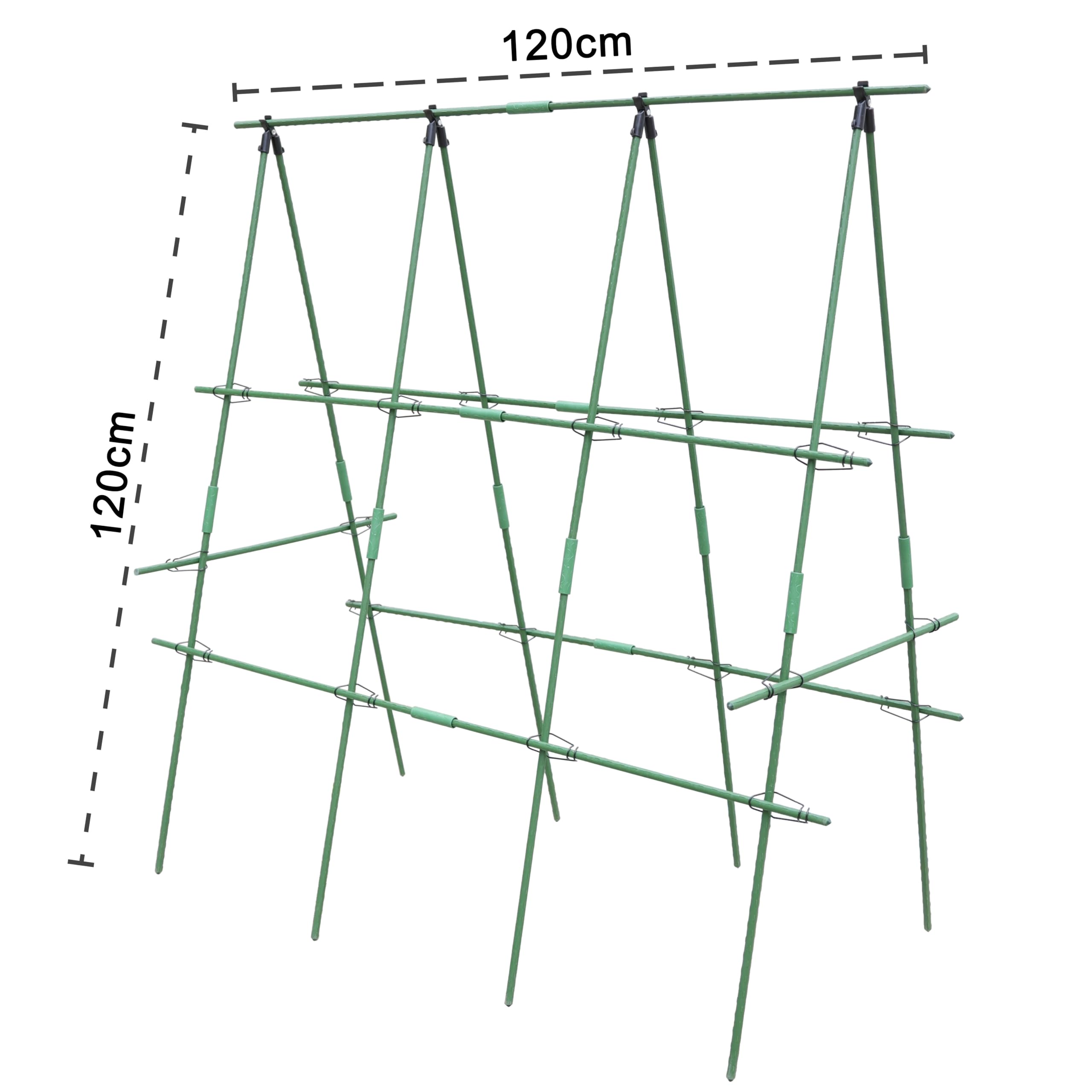 Tuteur de concombre 120 x 120 cm, support pour plantes grimpantes, pour légumes, fruits, fleurs et plantes grimpantes