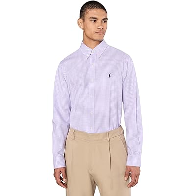 Polo Ralph Lauren Classic Fit Gingham Stretch Poplin Shirt light lilac/white