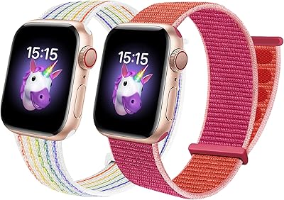 BlackPro for Kids Apple Watch Band, Breathable Soft Nylon Loop Strap for Boy Girl, Compatible with Apple Watch Series 7/6/5/4/3/2/1/SE/8 38mm 40mm 41mm & 42mm 44mm 45mm