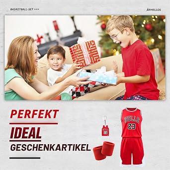 Pardofelis Basketball Jersey for Boys Quick-Drying Basketball Jersey and Shorts with Wrist Wraps Sleeveless Basketball Suit Set for Training and Games High-Quality Basketball Clothing