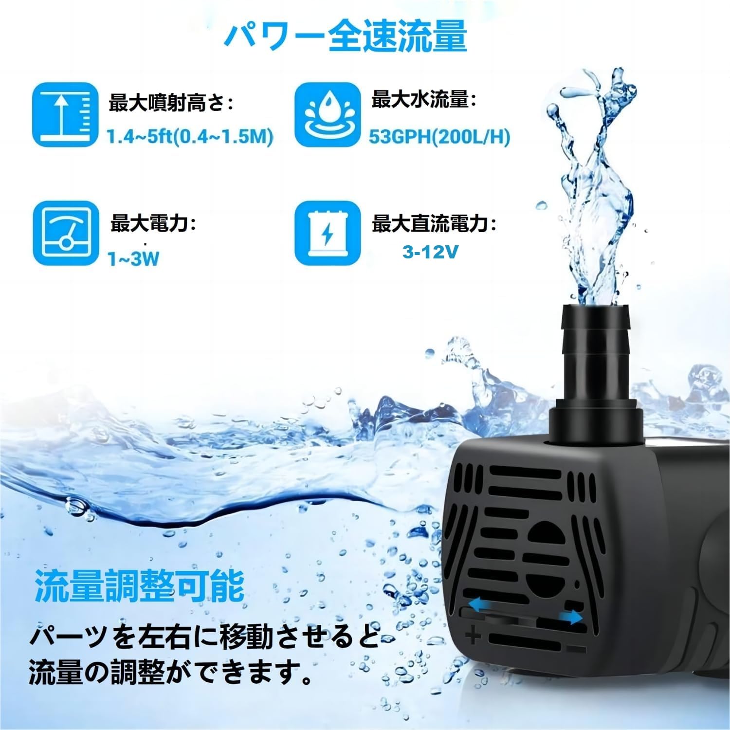 Amazon.co.jp: 水中ポンプ 小型 水槽用 ミニ 排水ポンプ 池 USB給電