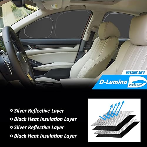 Miniatura 5 de D-Lumina Parasol de Ventana Lateral para 2015-2020 Fo-rd F150 F-150 Accesorios (No para 1 Puerta), Parasoles de Ventana Lateral Protector de Visera