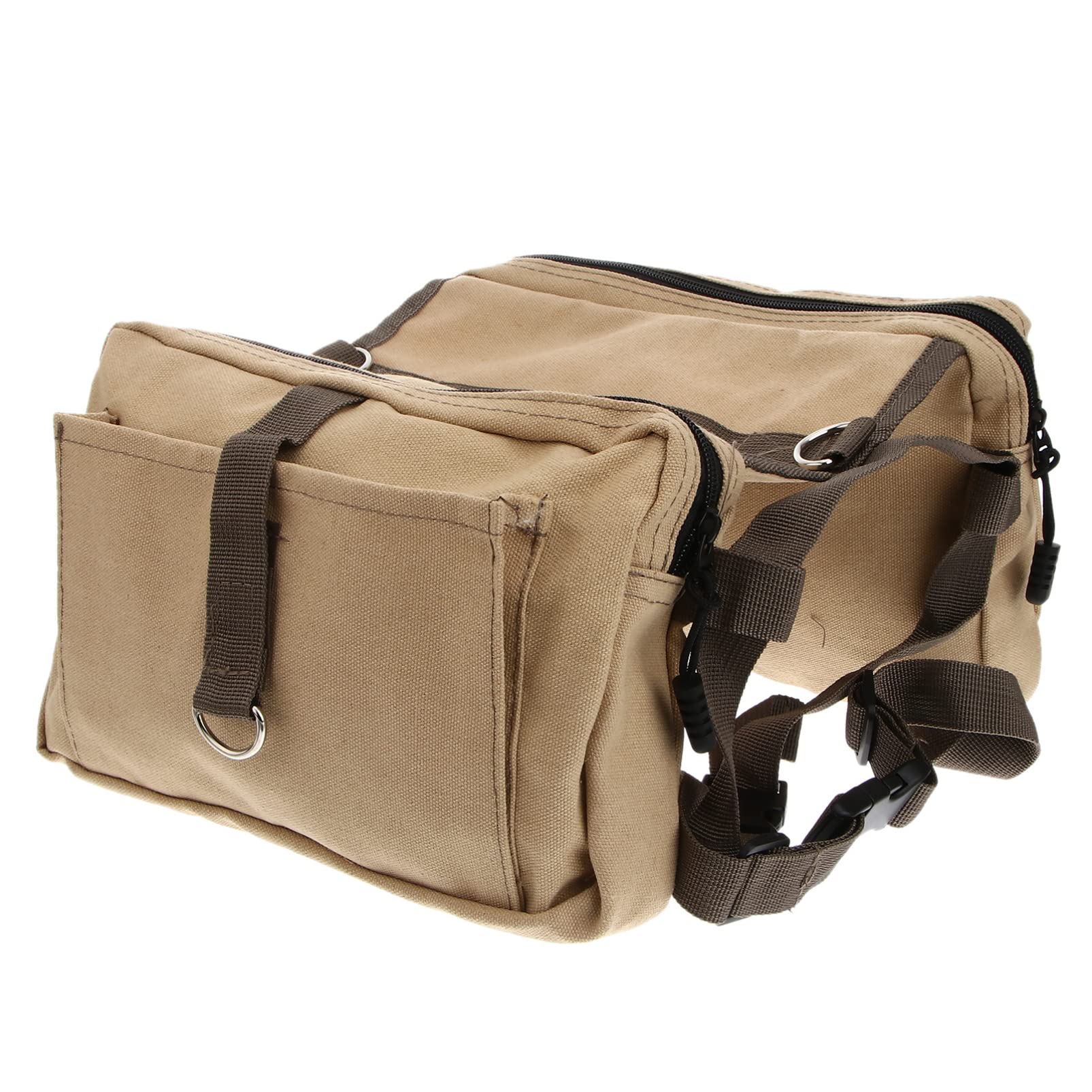 POPETPOP Paquete de Perro Hound Travel Senderismo Mochila de Viaje Saddle Bag Mochila para Perro Mediano y Grande (de Color Caqui)