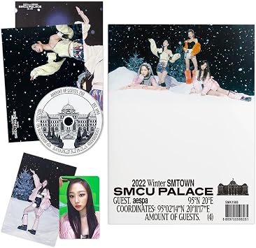 aespa - [2022 Winter SMTOWN SMCU PALACE] GUEST. aespa Photobook + CD-R + ورق كلمات + بطاقة صور + بطاقة بريدية + ملصق مطوي + شارات دبوس + 4 بطاقات ضوئية إضافية