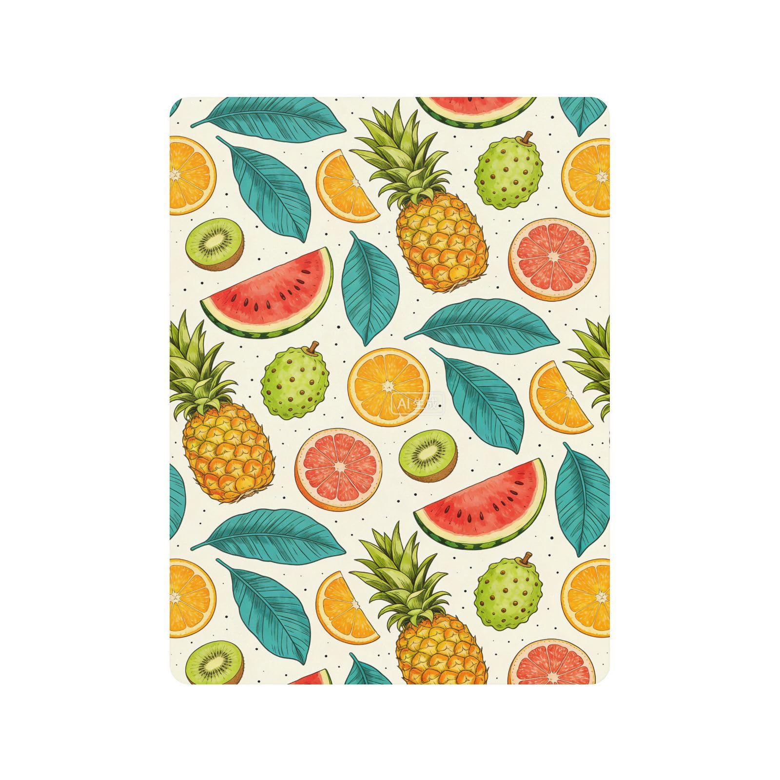 Sábanas de algodón para cuna de bebé, diseño de sandía, helado, piña, para niños, niñas, corralito de bebé, ropa de cama de muselina suave y transpirable para decoración de guardería, 1 paquete para