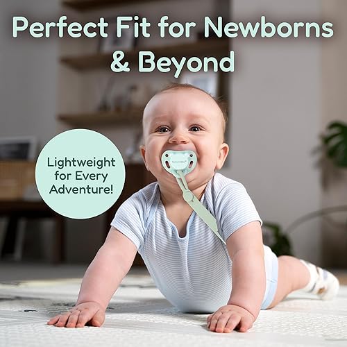 Miniatura 6 de Purrfect Lil'Ones Chupete de silicona con accesorios  Clip y estuche  No tóxico, seguro para bebés de dentición  Mantenlo limpio  Ligero, agarre