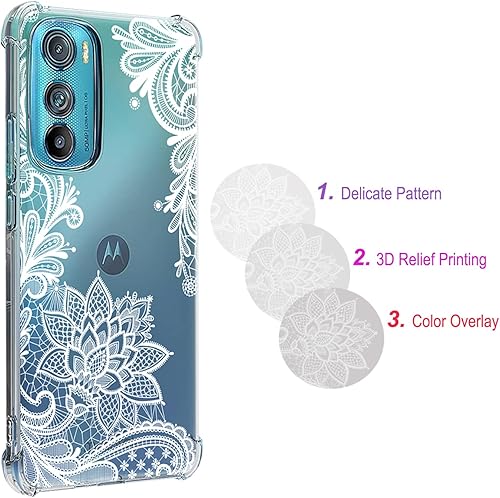 Miniatura 4 de Funda para Moto Edge 2022/Moto Edge 2022 5G UW XT2205-1 para niñas y mujeres, funda protectora delgada de TPU suave y flexible transparente para