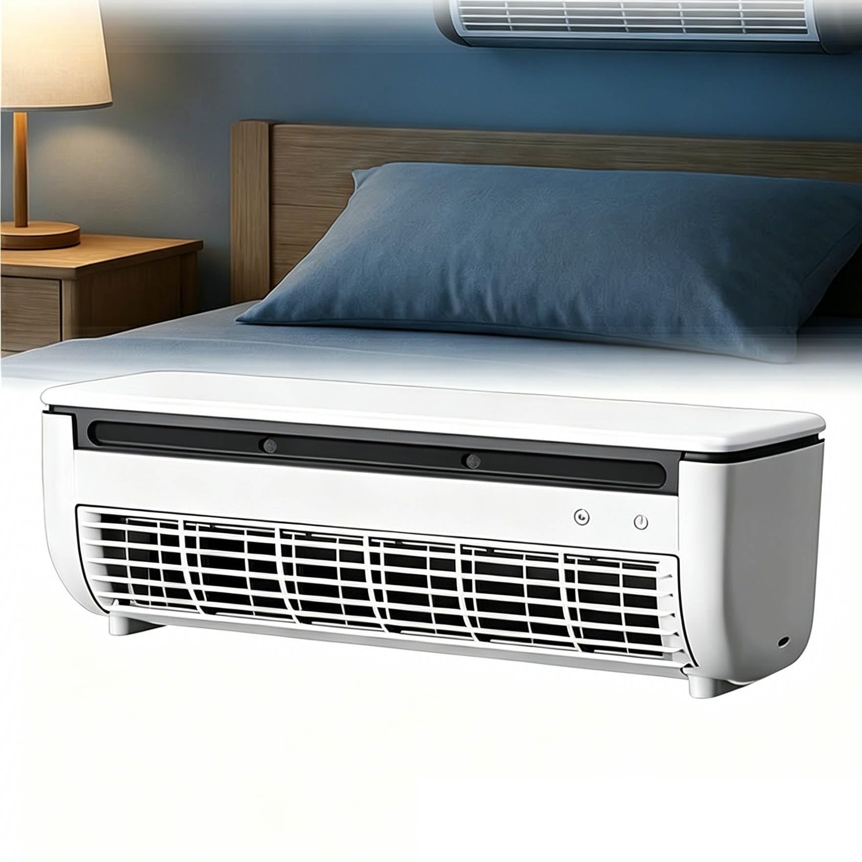 POCDOKYZ Wall Mount Fan for Kitchen, Plug-in Only,No-Drill Adhesive Mounting, Compact Air Circulator Fan for Small Spaces up to 150 sq ft, Quiet 3-Speed for RV Bedroom Bathroom(WHITE)