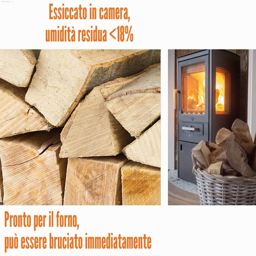 Legna da ardere in legno di faggio, 30 cm, 30, 60, 90 kg, per stufa e camino, braciere, braciere, legna da ardere, legna da ardere, tronchi in legno di faggio, quantità: 60 kg