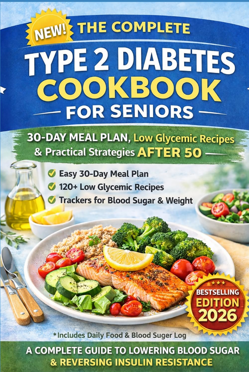 TYPE 2 DIABETES COOKBOOK FOR SENIORS: 30-DAY MEAL PLAN, Low Glycemic Recipes & Practical Strategies AFTER 50 (The Metabolic Reset Series)