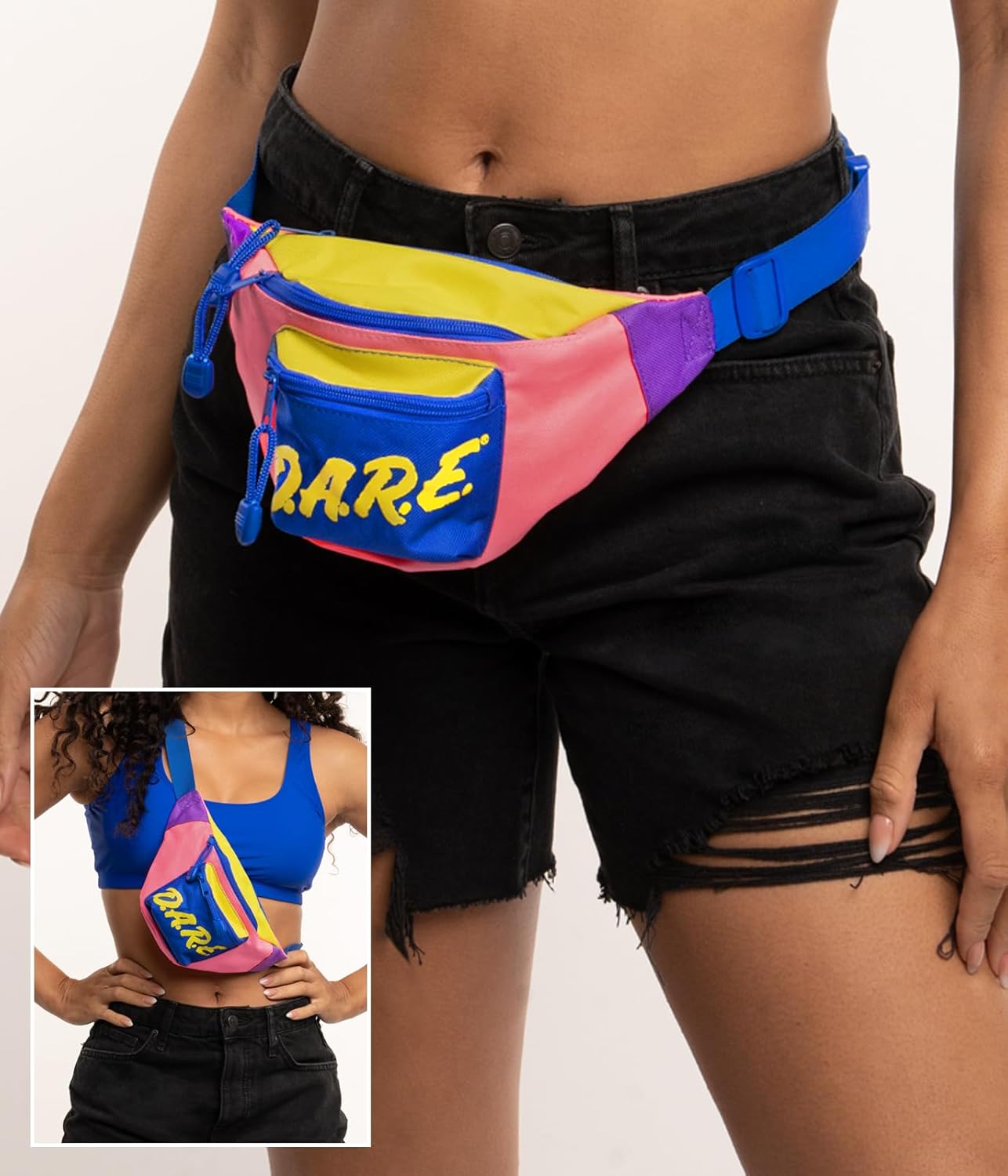 Tipsy Elves Retro DARE Fanny Pack (One Size, Multicolor) - Image 3
