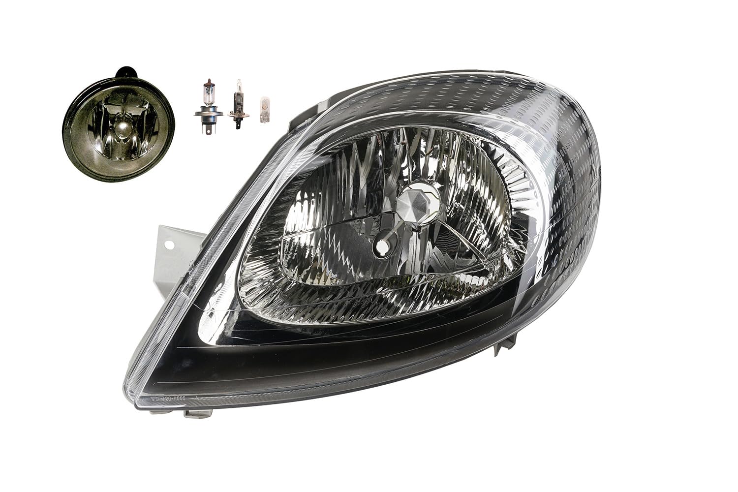 Johns, Faros delanteros halógenos aptos para Opel Vivaro 08/2001 – 08/06 H4 izquierda conductor + faros antiniebla + bombilla