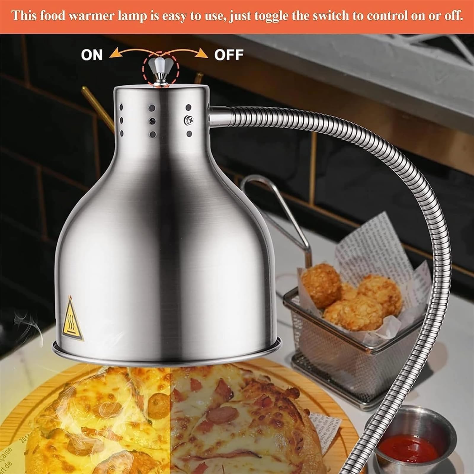 Free Standing Commerciale Food Warmer lampada di calore, 250W Bulb, piegabile regolabile altezza a buffet più caldo per il servizio di ristorazione, nozze, festa, bar, ristorante, cucina, hotel, risto