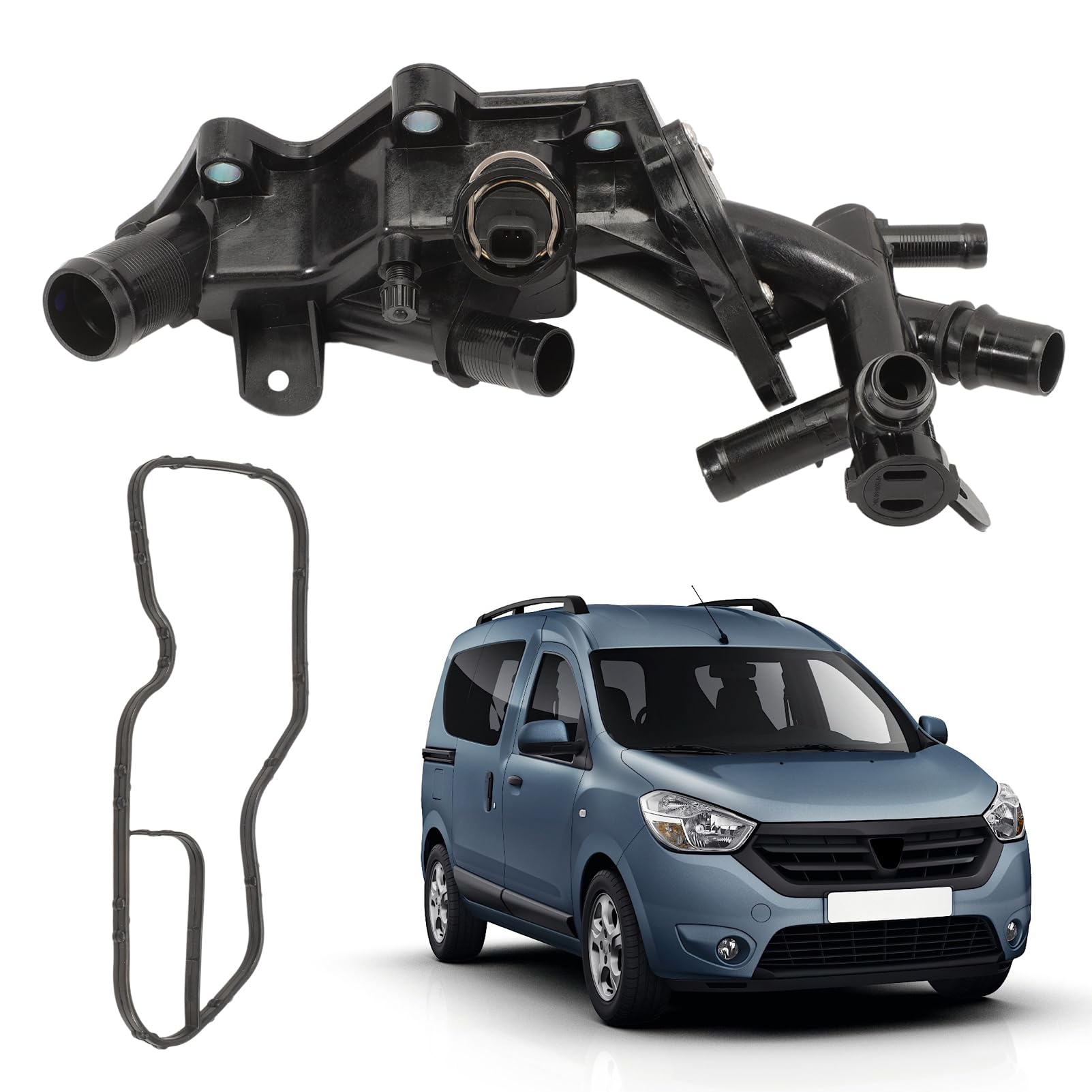 Boîtier Thermostat D'eau avec Joint Pour Captur Clio Kadjar Kangoo Megane Scenic Thalia Twingo Dacia Logan Lodgy Duster Dokker Sandero Micra 110608635R