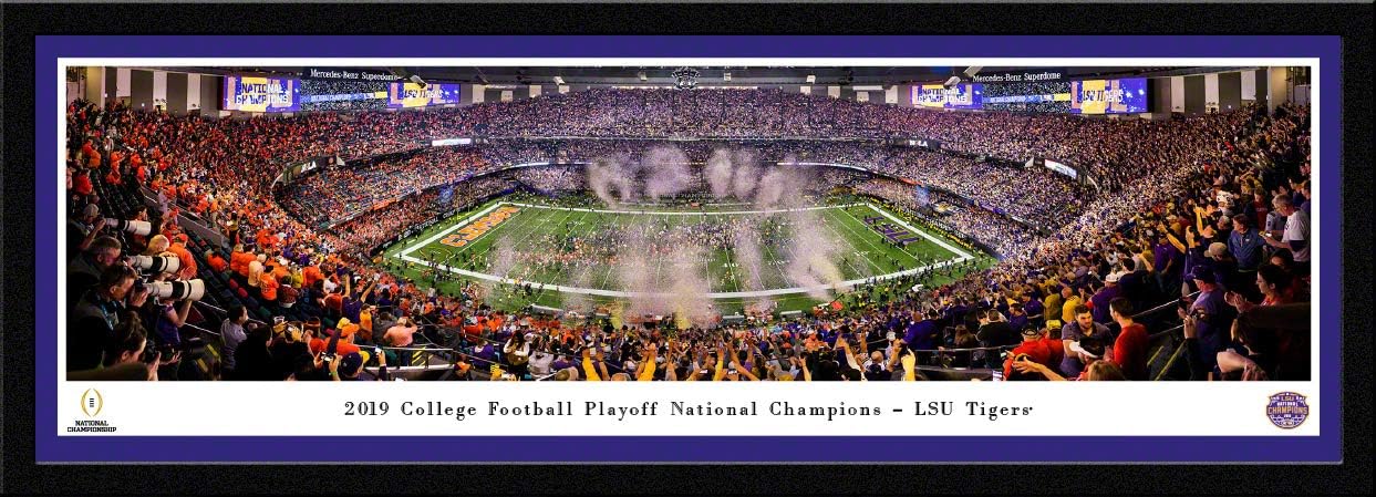 LSU Tigers, 2019 College Football National Champions - Panoramic Posters and Framed Pictures by Blakeway Panoramas