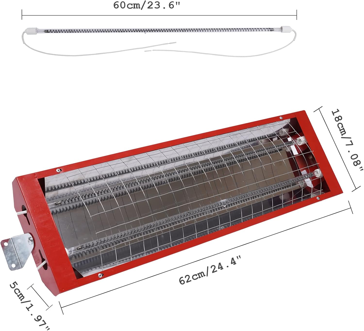 TFCFL Infrared Paint Curing Lamp, 8 Set 2KW Spray Baking Booth Light Heater 110V Car Bodywork Repair Paint Dryer, Hardwired, No Plug