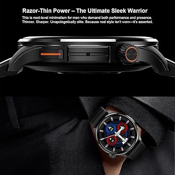 Smart Watch for Men Smartwatch - 1.43-Inch Round Touch Screen,Full-Featured Fitness Tracker, Waterproof, Health Monitoring, Multiple Sports Modes, Compatible Android and iOS