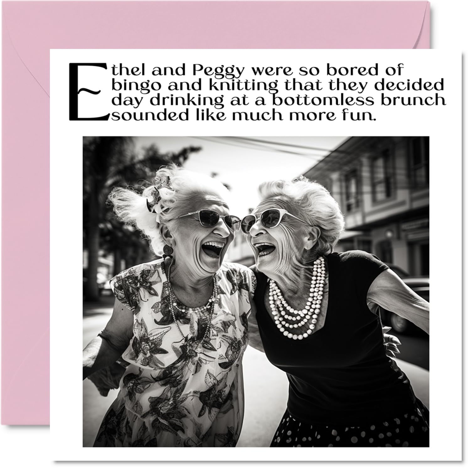 Funny Birthday Cards for Women Men - Bottoms Up - Happy Birthday Card for Mum Wife Partner Sister Daughter Friend Work Coleague Bestie, 145mm Joke Humour Banter Bday Greeting Cards