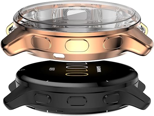 Miniatura 6 de FitTurn Funda protectora de pantalla compatible con Garmin Venu 2 Plus Watch de TPU delgada marco de metal chapado en color cobertura completa 3D