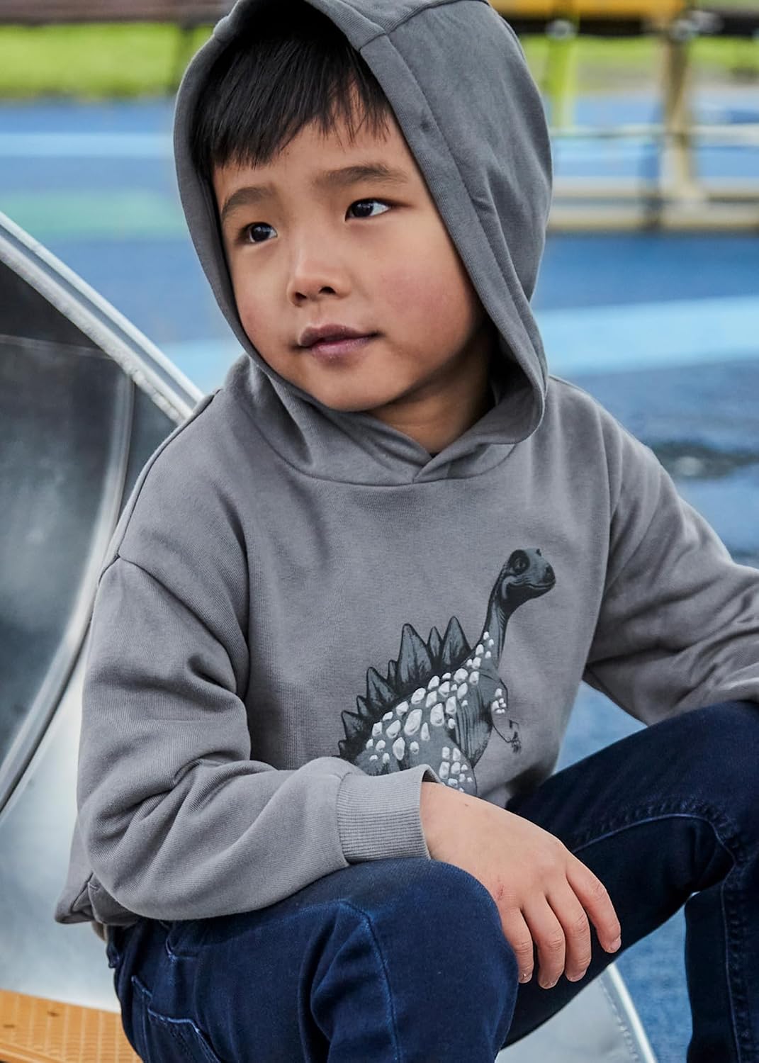Mayoral Embossment Print Pullover for Boys Grey