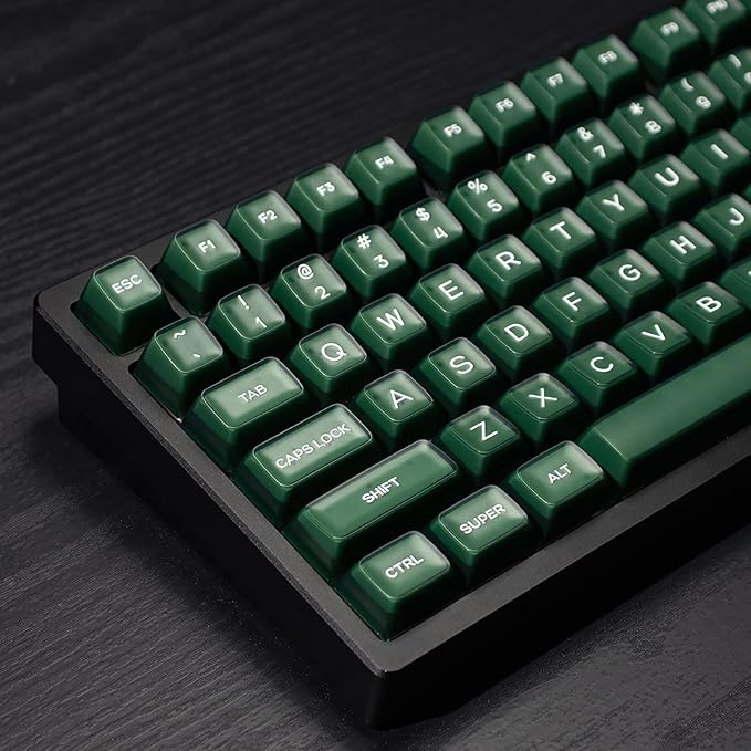 Amazon.com: 142 Keys PBT Doubleshot SA Keycaps Dark Green Translucent ...