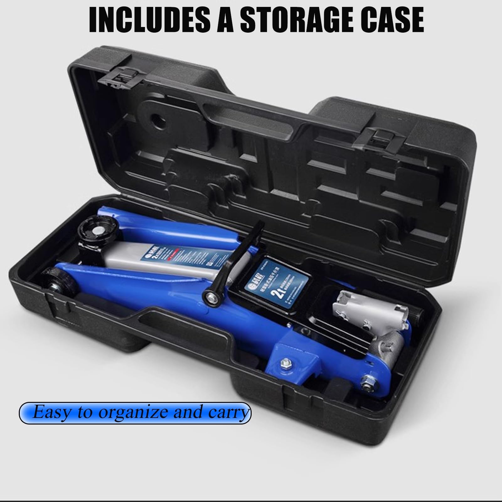 Cric Idraulico A Carrello A Basso Profilo Cric Portatile for Auto in Acciaio da 3 Tonnellate con Ruote Posteriori Girevoli E Comoda Maniglia for Custodia for Camion for Manutenzione