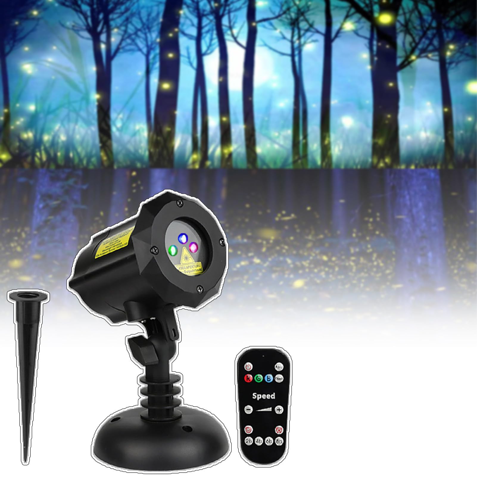 Faro Proiettore di Luci Laser da Esterno, Proiettore di Luce da Giardino, con Telecomando, per Matrimoni Festa di Natale.