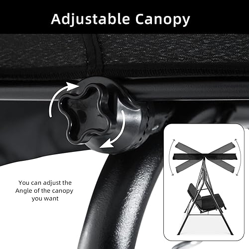 Miniatura 9 de Accesorios de plástico para columpios de jardín, 2 piezas, piezas de marco de columpio para patio, columpios de patio al aire libre, accesorios de