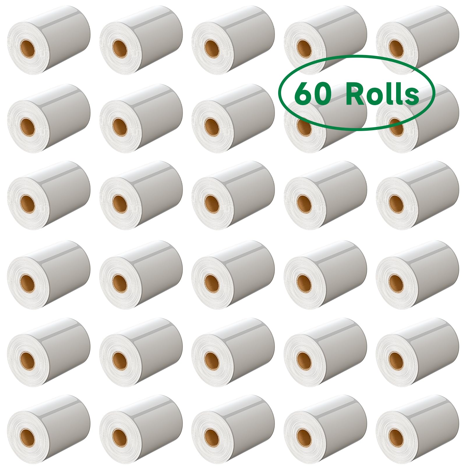 BESTIKER 4x6 Thermal Shipping Labels - 15000 Total, 60 Rolls of 250 Labels Each, Compatible with Zebra 2844 Printer