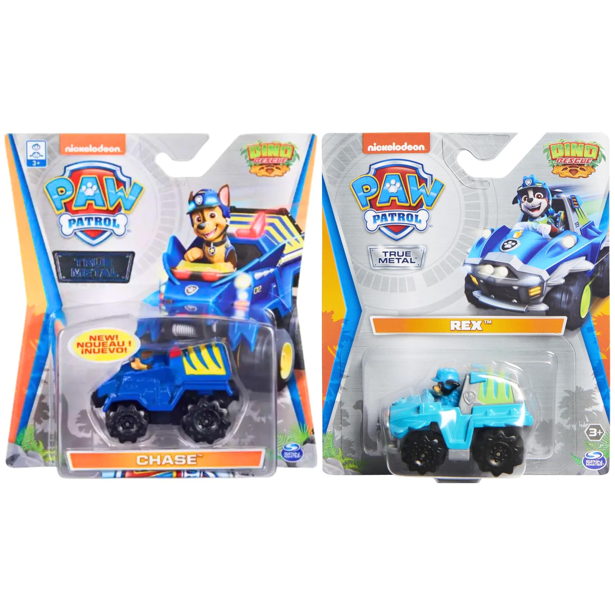 Paw Patrol True Metal Diecast 1:55 Scale Vehicles Dino Rescue - (Set of 2 Chase & Rocky) โ image 1