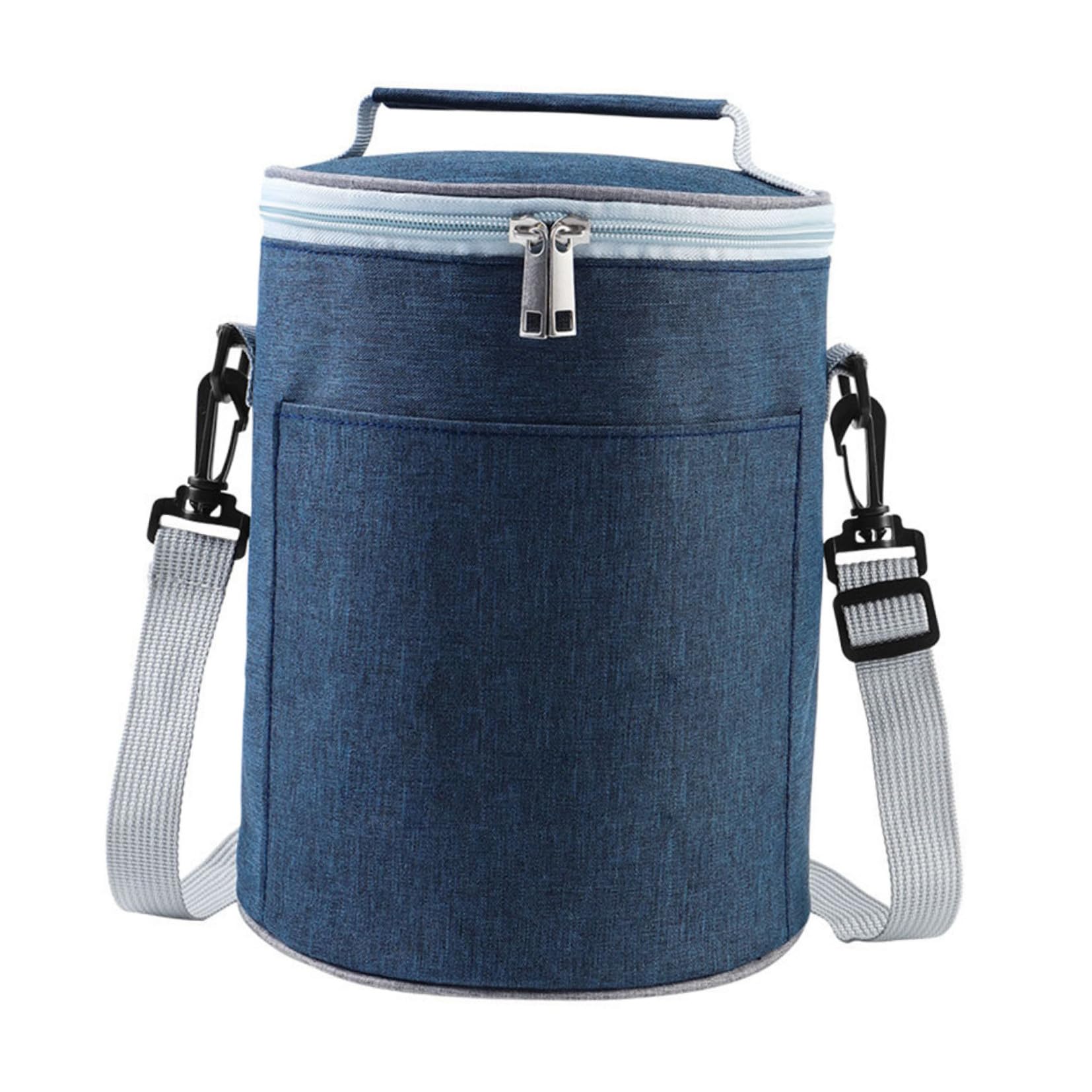 DOITOOL Aluminiumfolien Thermotasche mit Oxford Gewebe Abnehmbarem Tragegurt Mittlere Isoliertasche für Lebensmittel Lunchbox Tasche für Arbeit Schule und Reisen