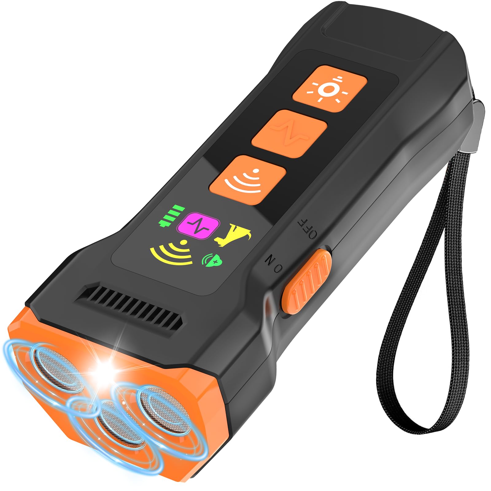 CBDYWVR Anti Barking Device for Dogs, 2026 New 6-in-1 Ultrasonic Dog Barking Device with LED Flashlight, 3 Ultrasonic & 50FT Range Rechargeable Stop Barking Dog Device for Indoor Outdoor Use (Black)