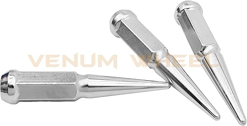 Miniatura 3 de Venum wheel accessories 20 tuercas cromadas | Rosca de 1/2 a 20 | 4.5 pulgadas de alto + enchufe de llave | Funciona con Chevrolet GMC C10 K10 1/2