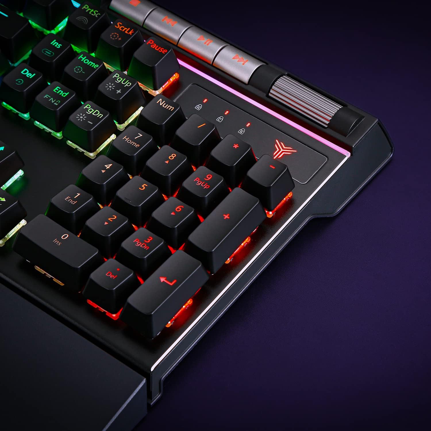 Teamwolf VOIDRAY EX Mechanical Gaming Keyboard Blue Switches Media Keys RGB Breath Changing Backlight Anti-Ghosting with 2 USB Ports : Video Games