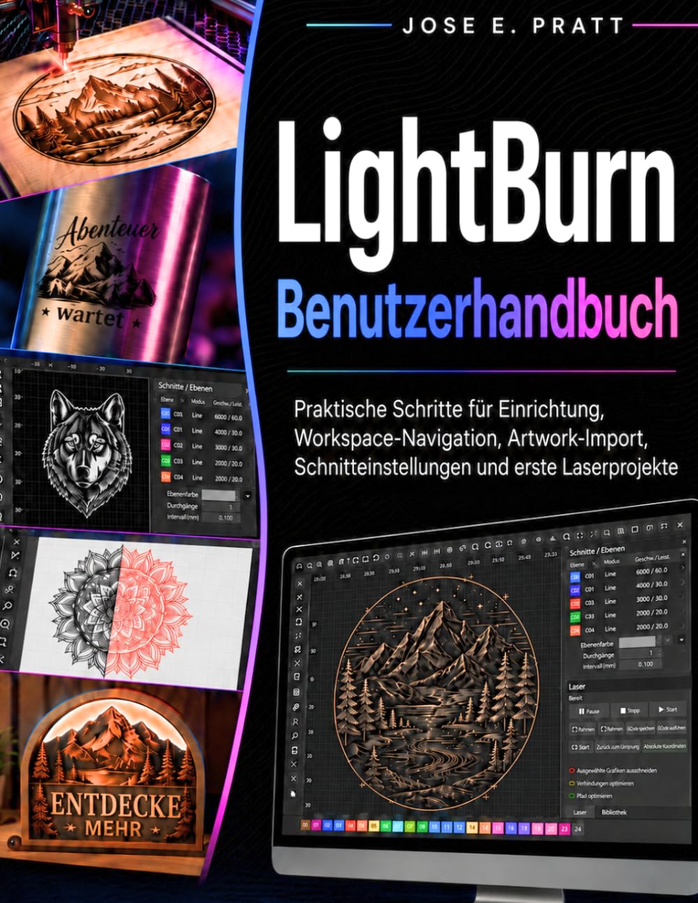Lightburn Benutzerhandbuch: Praktische Schritte für Einrichtung, Workspace-Navigation, Artwork-Import, Schnitteinstellungen und erste Laserprojekte