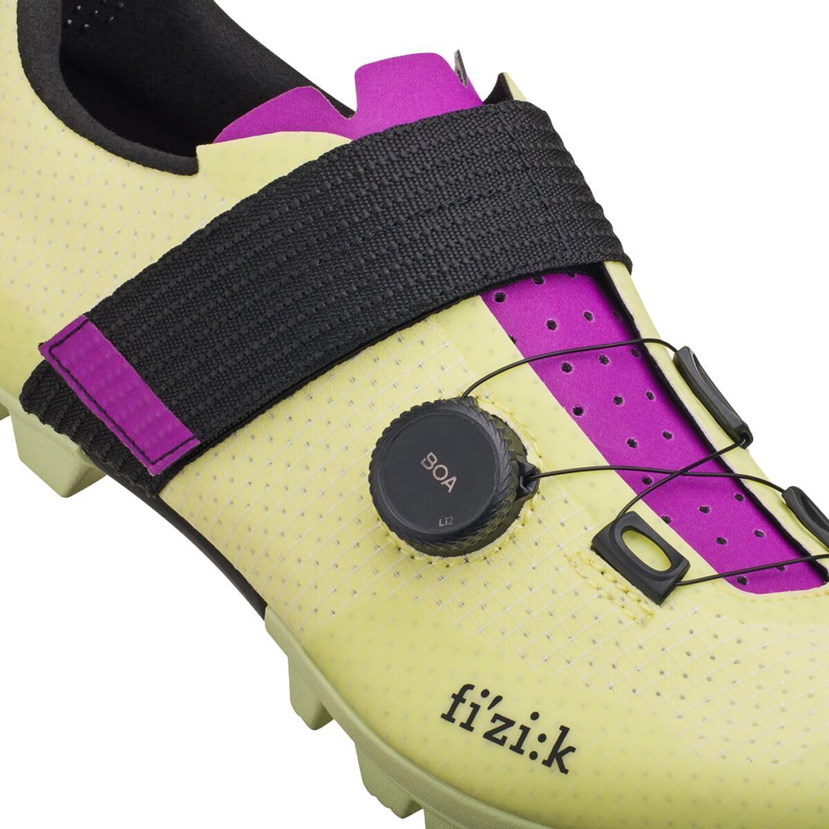 Fizik Vento Ferox Carbon Mountain Bike Shoe, Lime Purple, 38.0