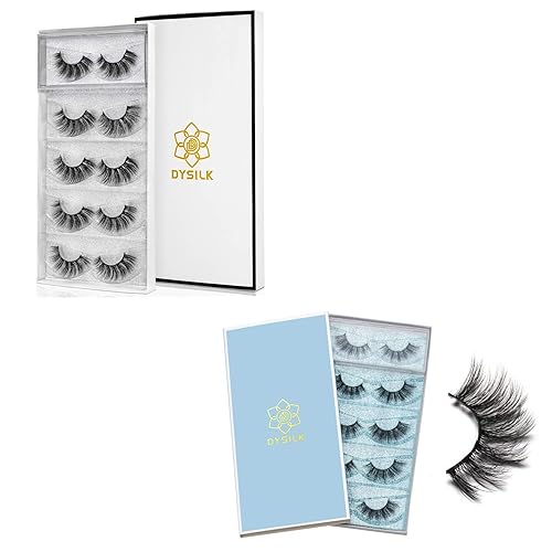 DYSILK Pestañas de visón pestañas postizas reutilizables de aspecto natural