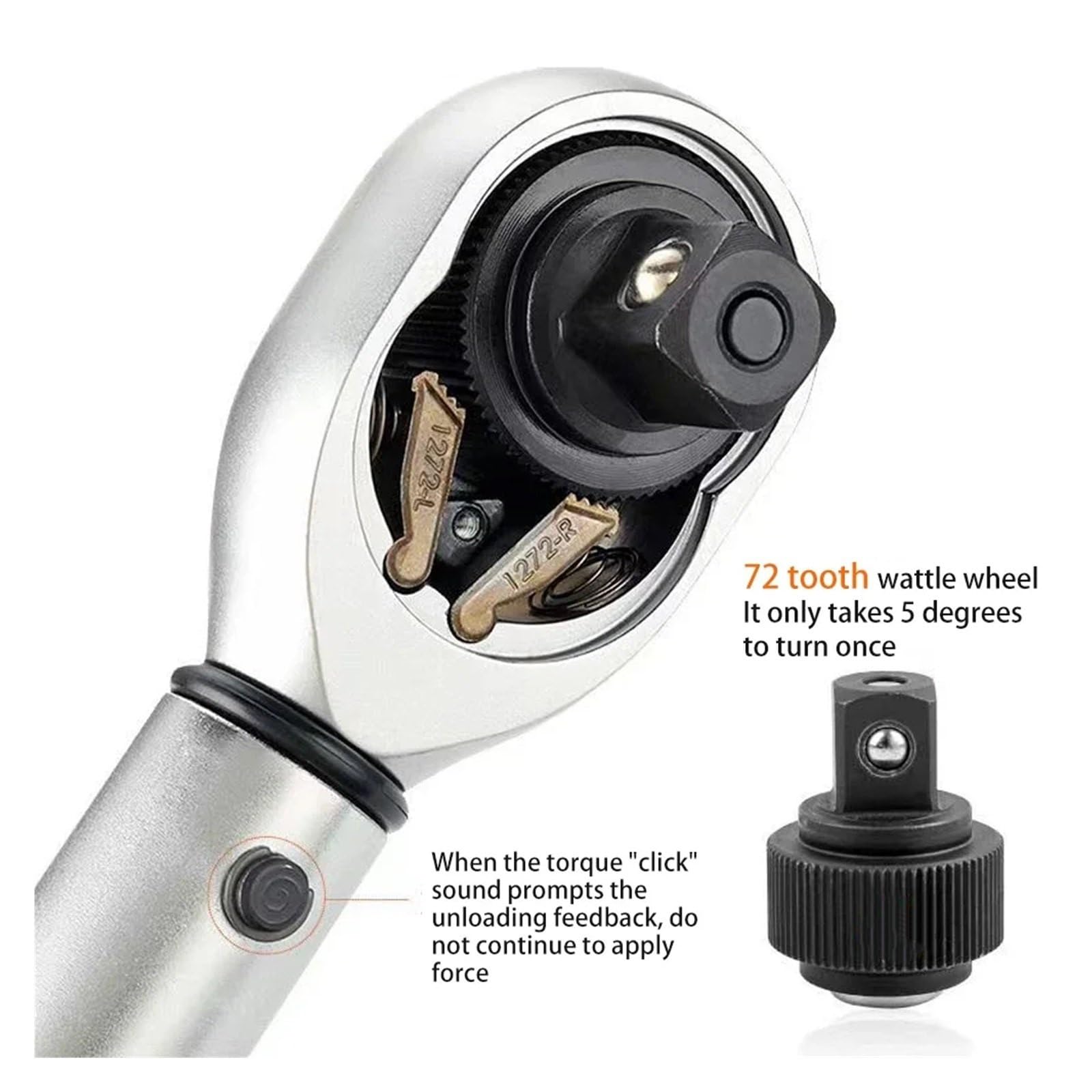 Telescopic Ratchet Klucz dynamometryczny 3/8 cala 5-60Nm Kwadratowy moment obrotowy Kluczowe narzędzie samochodowe mały klucz dynamometryczny